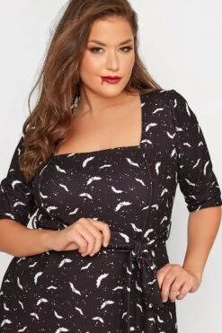 YOURS LONDON - Robe D'Halloween Noire Chauves-Souris -GrandeTendance Boutique d1ddcbf7 ec01 40 161855 D