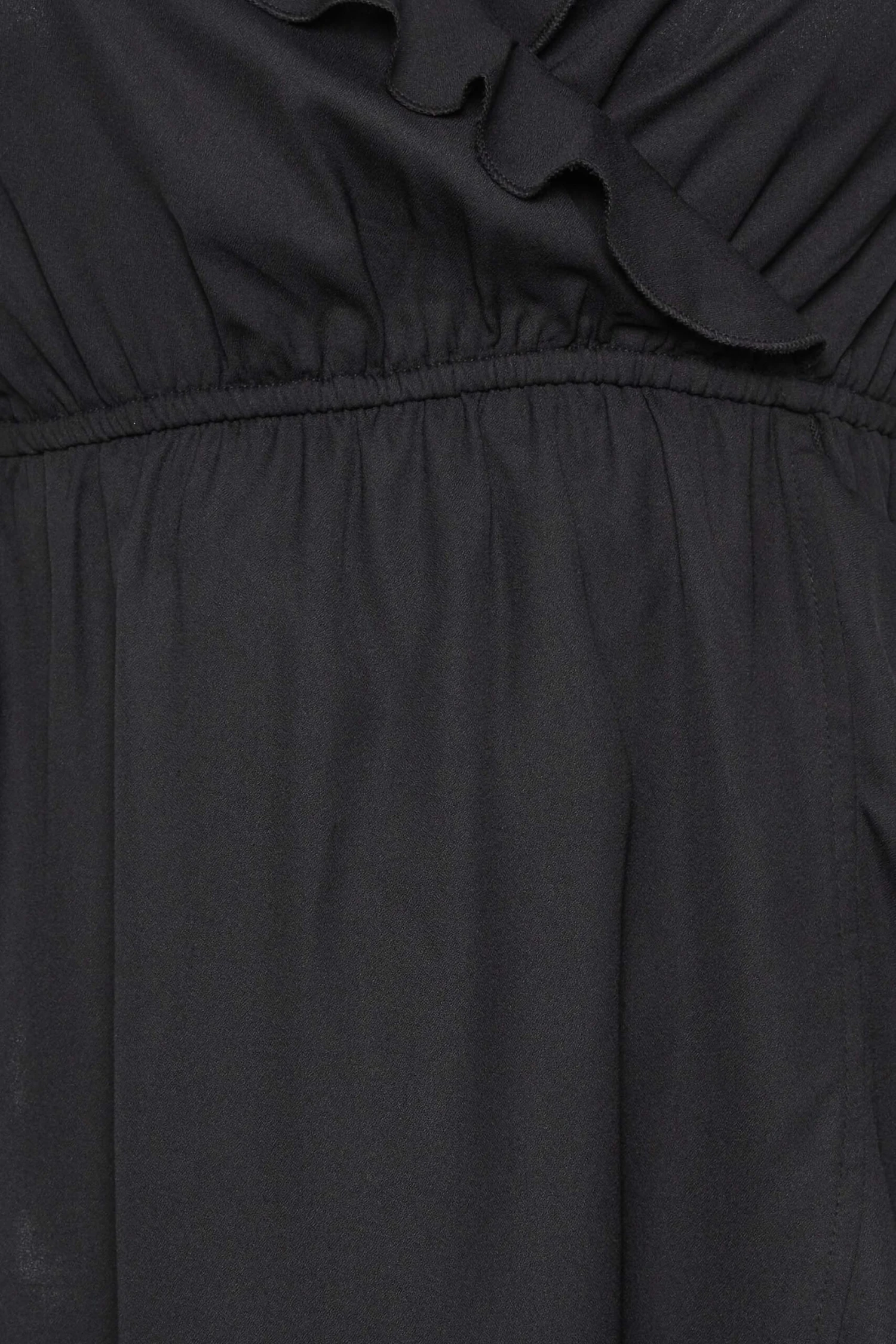 LIMITED COLLECTION - Robe Noire Midi Fines Bretelles Coupe Volanté 8 LIMITED COLLECTION - Robe Noire Midi Fines Bretelles Coupe Volanté – Image 6