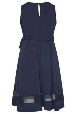 YOURS LONDON - Robe Bleue Marine Patineuse Avec Ceinture -GrandeTendance Boutique d22a5ea8 4844 49 162038 Y