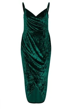 YOURS LONDON - Robe Verte Cache-Coeur En Velours -GrandeTendance Boutique d2c6c845 5f9a 4f 161827 X