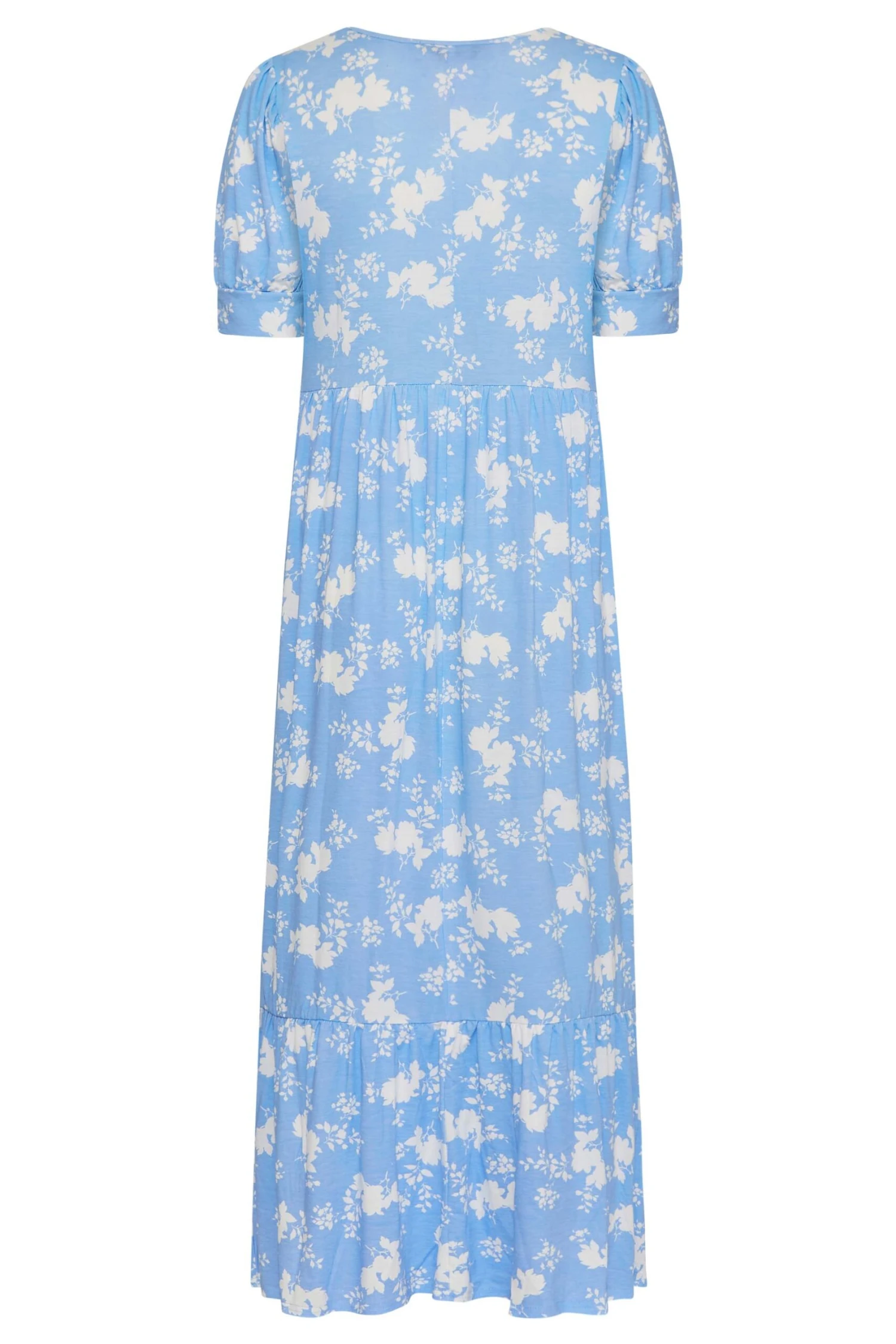 Robe Maxi Bleue Ciel Tâchetée Col V 9 Robe Maxi Bleue Ciel Tâchetée Col V – Image 7