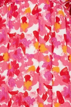 YOURS - Robe Rose Floral Volanté Épaules Ajourées 13 YOURS - Robe Rose Floral Volanté Épaules Ajourées -GrandeTendance Boutique d4e6abb8 52da 48 137287 Z