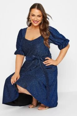 YOURS LONDON - Robe Bleue Paillettée Manches Courtes Bouffantes 12 YOURS LONDON - Robe Bleue Paillettée Manches Courtes Bouffantes -GrandeTendance Boutique d5791f5c bc01 4c 161820 D