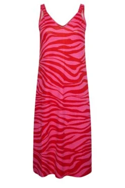 YOURS - Robe De Plage Midaxi Rose Zébré -GrandeTendance Boutique d60da8d3 3cc5 42 150325 X