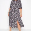 Robe Noire Midi à Fente Design Floral -GrandeTendance Boutique d61bc2c2 1734 43 173812 A
