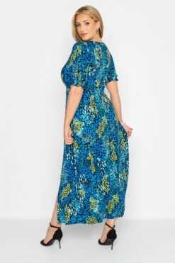 YOURS LONDON - Robe Bleue & Verte Imprimé Floral -GrandeTendance Boutique d64db5b3 7fa2 49 161591 C