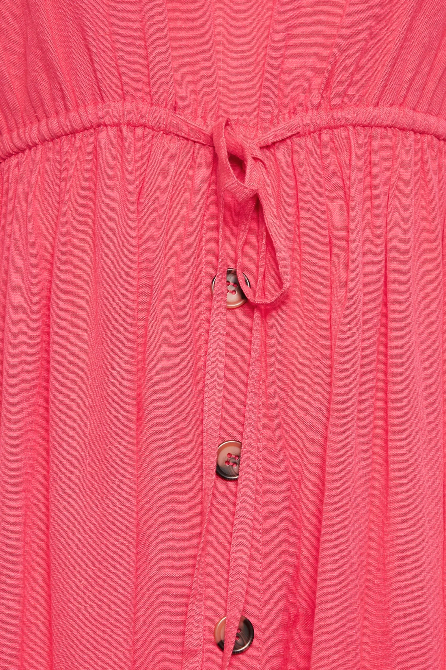 LIMITED COLLECTION - Robe Rose Corail Smocké Boutonnée Longueur Maxi 7 LIMITED COLLECTION - Robe Rose Corail Smocké Boutonnée Longueur Maxi – Image 5