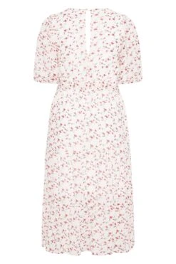 YOURS LONDON - Robe Maxi Blanche Smocké Petite Fleurs -GrandeTendance Boutique d7c8cc1f 7a19 4f 161124 BK
