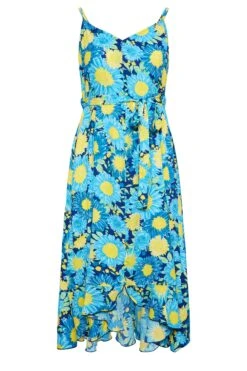 LIMITED COLLECTION - Robe Bleue & Jaune Floral Midaxi Volanté -GrandeTendance Boutique d7d4a488 86fd 42 215496 X