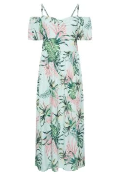 YOURS LONDON - Robe Verte Menthe Imprimé Feuilles Tropicales -GrandeTendance Boutique d7fb8fd0 6fa5 4f 162205 X