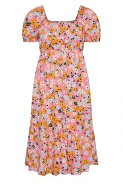 Robe Rose Midaxi Floral Bleu & Jaune -GrandeTendance Boutique d8a5f65e 3de0 46 137158 X