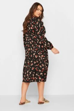 Robe Noire Midi Léopard Manches Longues -GrandeTendance Boutique d8c223dc 4f41 41 137215 C