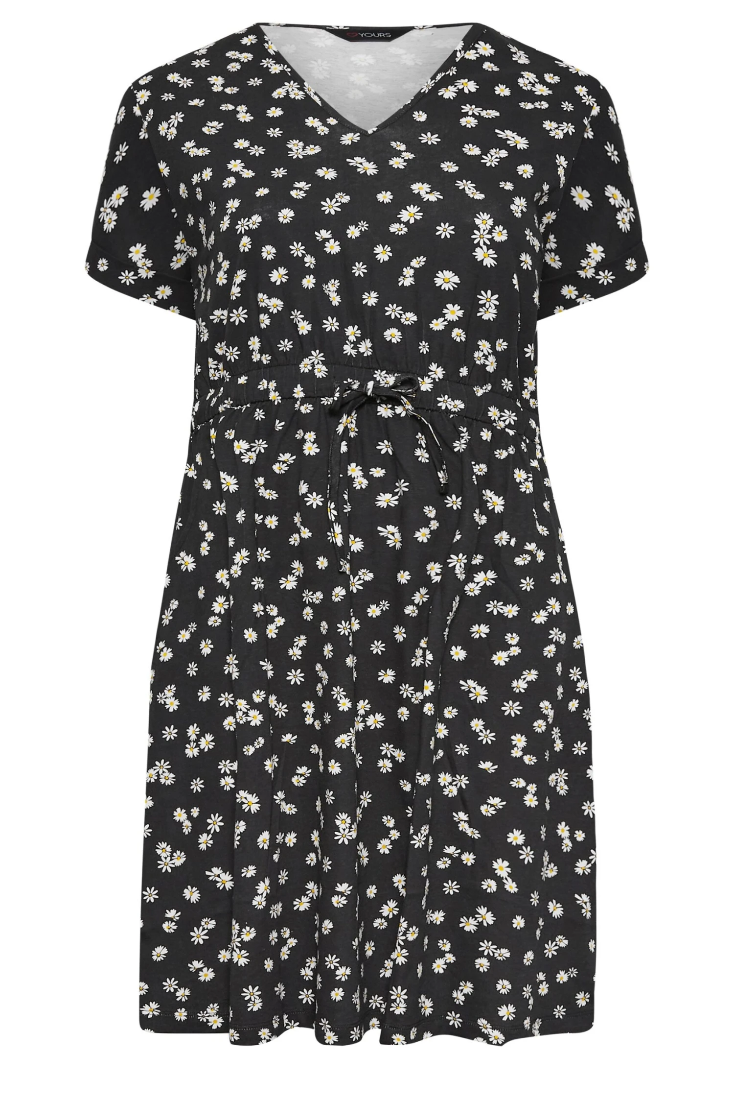 YOURS - Robe Noire Mini Floral à Poches 8 YOURS - Robe Noire Mini Floral à Poches – Image 6
