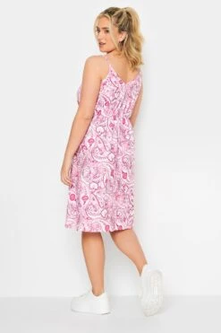 LIMITED COLLECTION - Robe D'été Rose Fines Bretelles Paisley Volanté -GrandeTendance Boutique d9ae8b2d bea1 45 215790 C