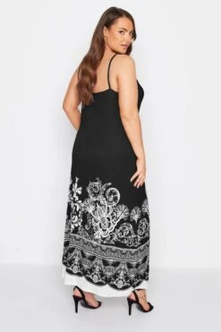 Robe Noire & Blanche Maxi Imprimé Foulard -GrandeTendance Boutique d9f78a0b 6c3a 46 300941 C