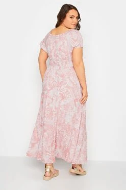 Robe Rose Maxi Imprimé Tropical Manches Courtes 11 Robe Rose Maxi Imprimé Tropical Manches Courtes -GrandeTendance Boutique da31a75e 8509 40 137325 C