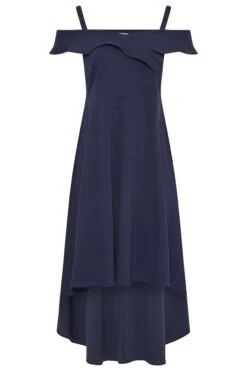 YOURS LONDON - Robe Bleue Marine En Bardot Demoiselle D'Honneur -GrandeTendance Boutique da8c3798 d65b 4c 162087 X