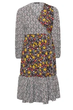 LIMITED COLLECTION - Robe Cache-Coeur Noire Contrastée Floral Jaune 14 LIMITED COLLECTION - Robe Cache-Coeur Noire Contrastée Floral Jaune -GrandeTendance Boutique dad18378 755a 43 214898 X