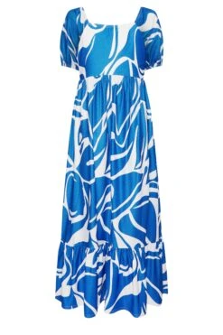 YOURS - Robe Bleue Maxi Tourbillons Volanté -GrandeTendance Boutique dae8cfa9 4f78 46 137546 Y