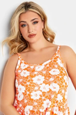 YOURS - Robe Orange Floral Volantée Fines Bretelles Maxi En Jersey 12 YOURS - Robe Orange Floral Volantée Fines Bretelles Maxi En Jersey -GrandeTendance Boutique db3a11fc 5b6f 47 137360 D