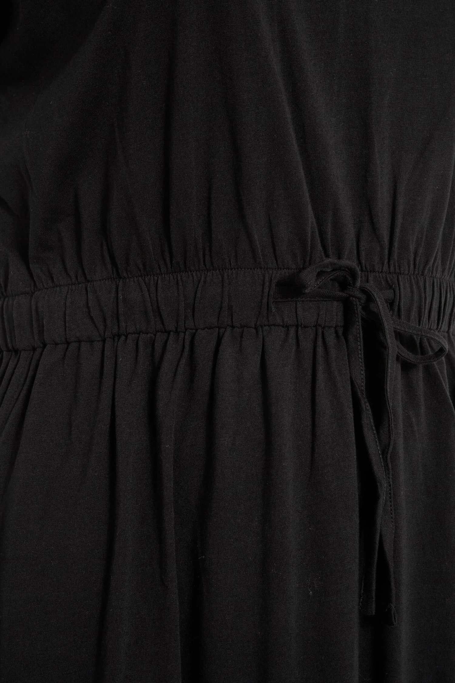 Robe T-Shirt Noire Manches Courtes à Poches 8 Robe T-Shirt Noire Manches Courtes à Poches – Image 6