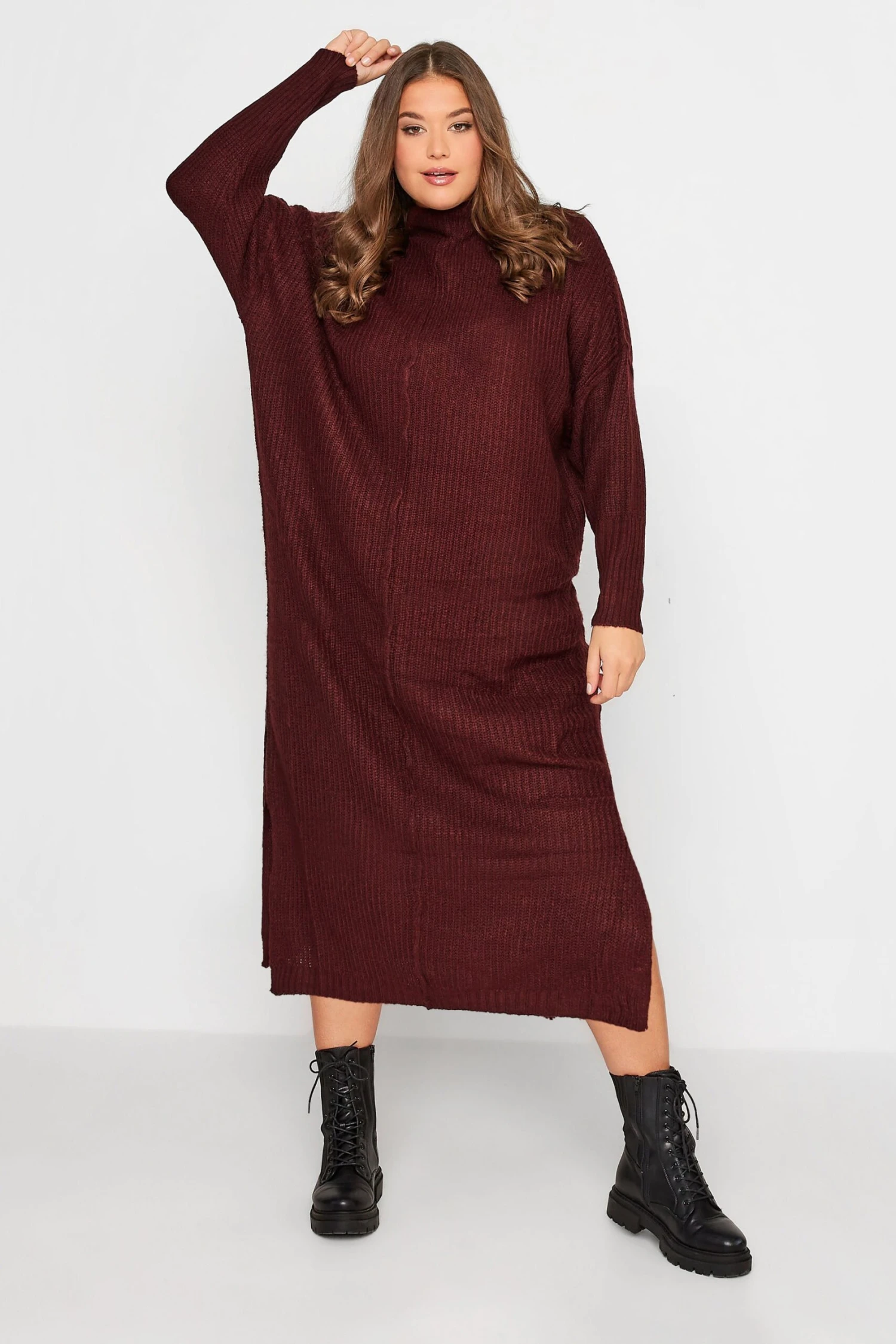 Robe En Maille Rouge Vin 2 Robe En Maille Rouge Vin