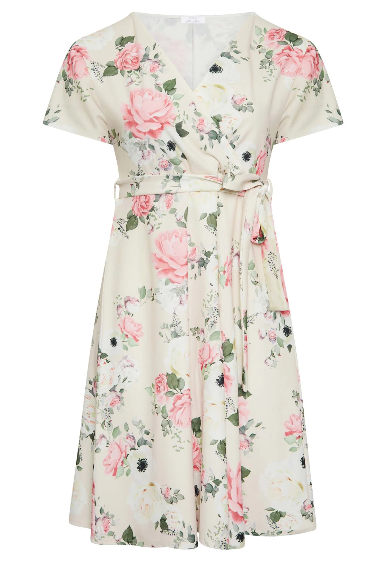 YOURS LONDON - Robe Blanche Ivoire Floral Pastel Patineuse 8 YOURS LONDON - Robe Blanche Ivoire Floral Pastel Patineuse – Image 6