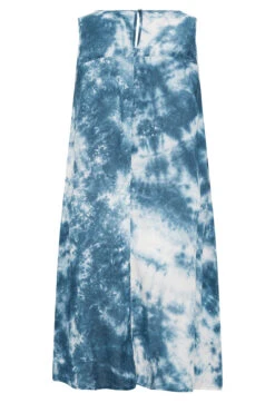 YOURS - Robe Bleue Foncé Volanté Coupe Droite Tie & Dye -GrandeTendance Boutique dc646603 647d 47 137449 Y