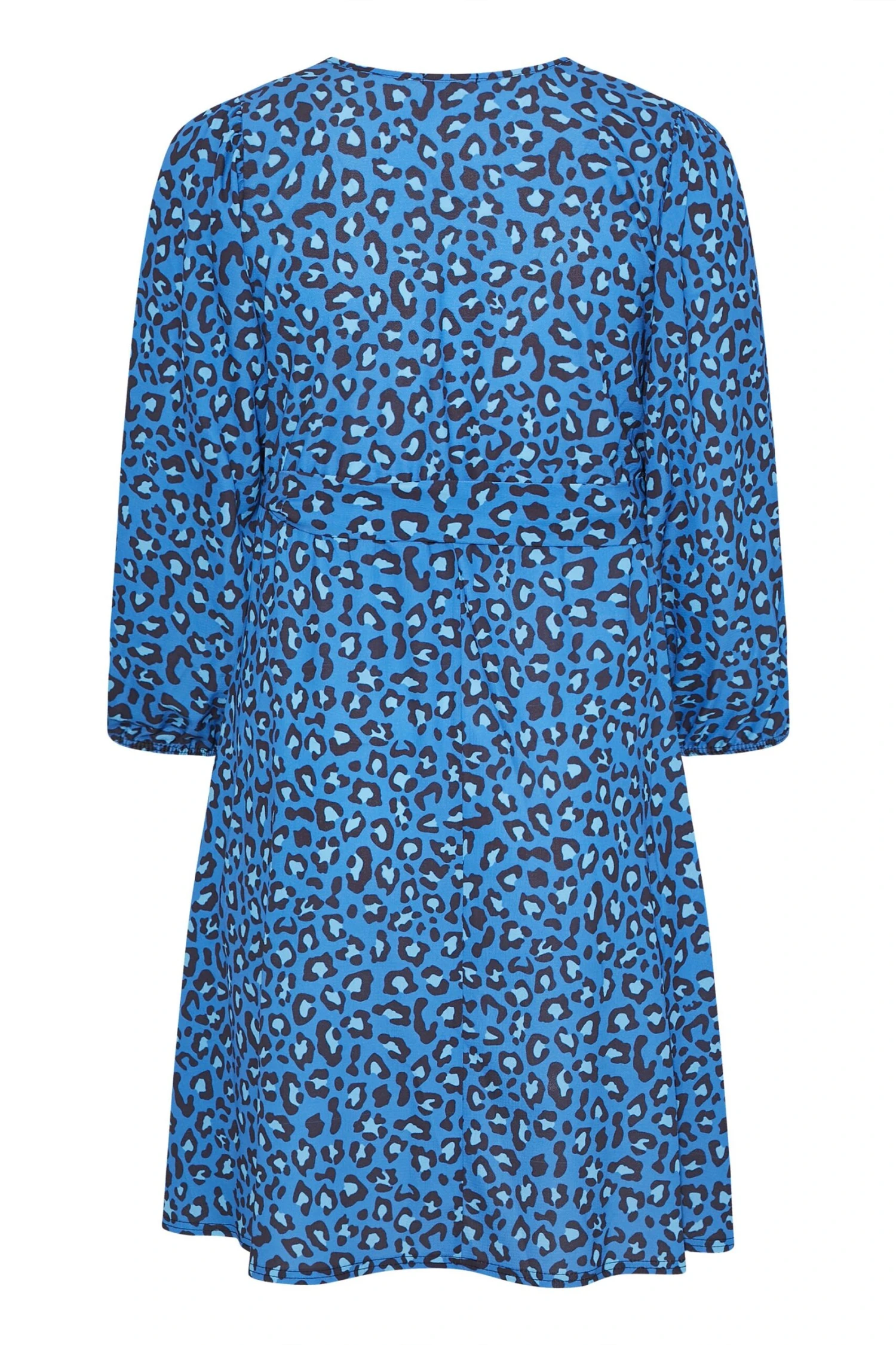YOURS LONDON - Robe Bleue Léopard Style En Cache-Coeur 9 YOURS LONDON - Robe Bleue Léopard Style En Cache-Coeur – Image 7