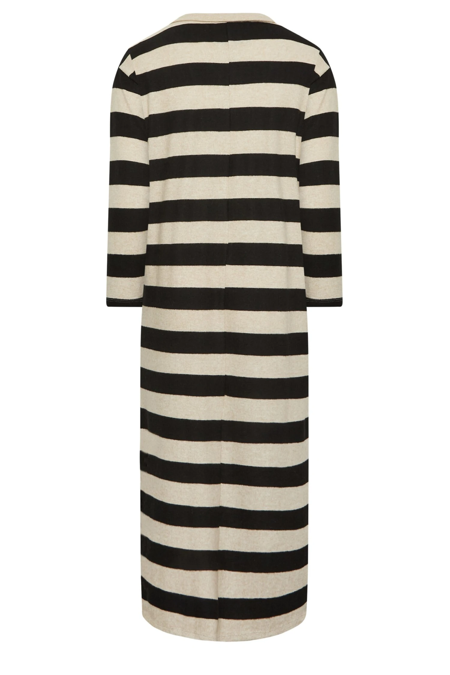 YOURS LUXURY - Robe-Pull Maxi Crème & Noire à Rayures 10 YOURS LUXURY - Robe-Pull Maxi Crème & Noire à Rayures – Image 8