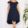 YOURS LONDON - Robe Bleue Marine En Bardot Demoiselle D'Honneur -GrandeTendance Boutique deb959af 14b9 4b 162087 A