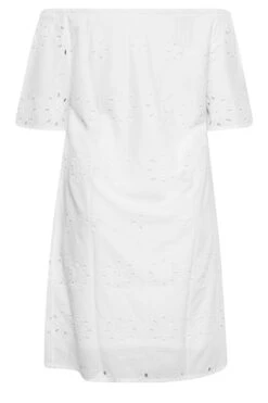 YOURS - Robe Bardot Blanche Broderie Anglaise -GrandeTendance Boutique df34cdb9 9cf7 40 137466 Y