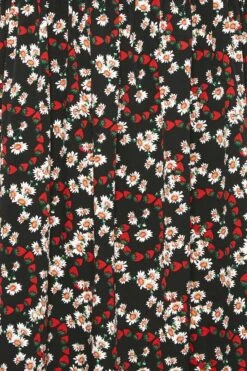 LIMITED COLLECTION - Robe Noire Floral Rouge Encolure Coeur -GrandeTendance Boutique e0041213 2083 46 215679 Z