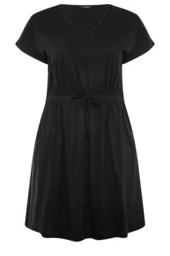 Robe T-Shirt Noire Manches Courtes à Poches 16 Robe T-Shirt Noire Manches Courtes à Poches -GrandeTendance Boutique e0733691 7ce3 48 136220 F