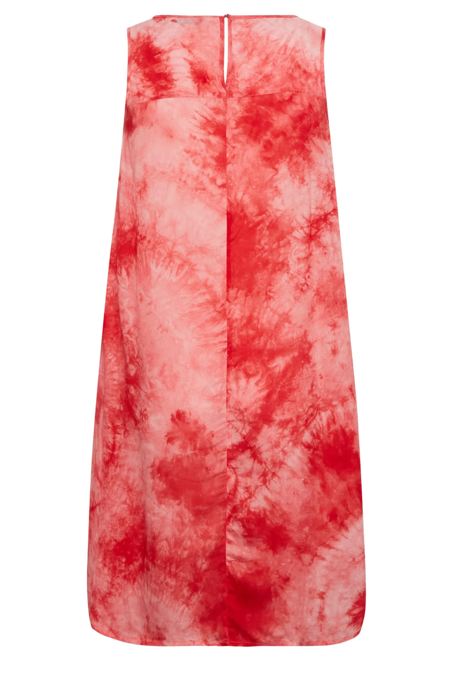 YOURS - Robe Rouge Volanté Coupe Droite Tie & Dye 9 YOURS - Robe Rouge Volanté Coupe Droite Tie & Dye – Image 7