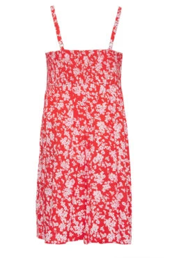 YOURS - Robe Rouge Floral Volanté Fines Bretelles -GrandeTendance Boutique e1420dad 1aac 49 137423 Y