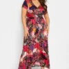 YOURS - Robe Maxi Cache-Coeur Rose Tropicale -GrandeTendance Boutique e3b4057a 26a4 47 301604 A
