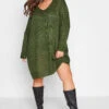 Robe-Pull Vert Kaki Oversize En Maille -GrandeTendance Boutique e3c4c67f 1ea4 40 192223 A