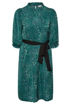 YOURS LONDON - Robe Verte Imprimé Animal Avec Ceinture -GrandeTendance Boutique e3e18689 353e 4b 161619 X