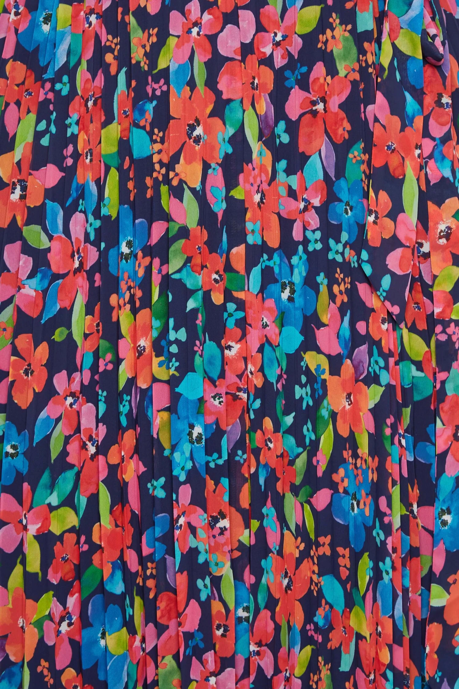 YOURS LONDON - Robe Bleue & Rouge Floral Maxi Plissée 8 YOURS LONDON - Robe Bleue & Rouge Floral Maxi Plissée – Image 6