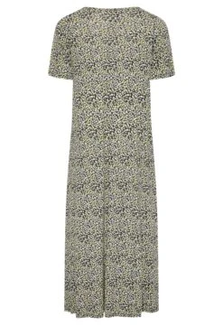 YOURS - Robe En Jersey Maxi Noire Floral Jaune -GrandeTendance Boutique e40344d4 68f9 4f 302053 Y