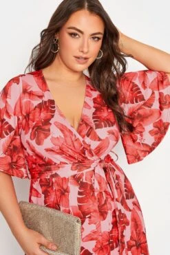 YOURS LONDON - Robe Rose Imprimé Tropical Cache-Coeur 12 YOURS LONDON - Robe Rose Imprimé Tropical Cache-Coeur -GrandeTendance Boutique e4818431 98b1 49 162202 D