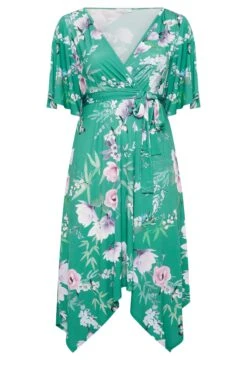 YOURS LONDON - Robe Verte Floral Design Portefeuille -GrandeTendance Boutique e5d281cb 5e4f 4f 162137 X