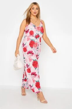 YOURS LONDON - Robe Rose Floral Maxi En Jersey -GrandeTendance Boutique e773392c cea6 4f 161431 B
