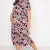 BUMP IT UP MATERNITY - Robe Noire Floral Rose & Vert -GrandeTendance Boutique e77e487e c249 4b 158365 B