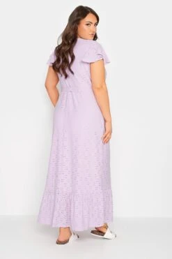 YOURS - Robe Maxi Lavande Cache-Coeur Broderie -GrandeTendance Boutique e8a21b99 9582 4b 137558 C