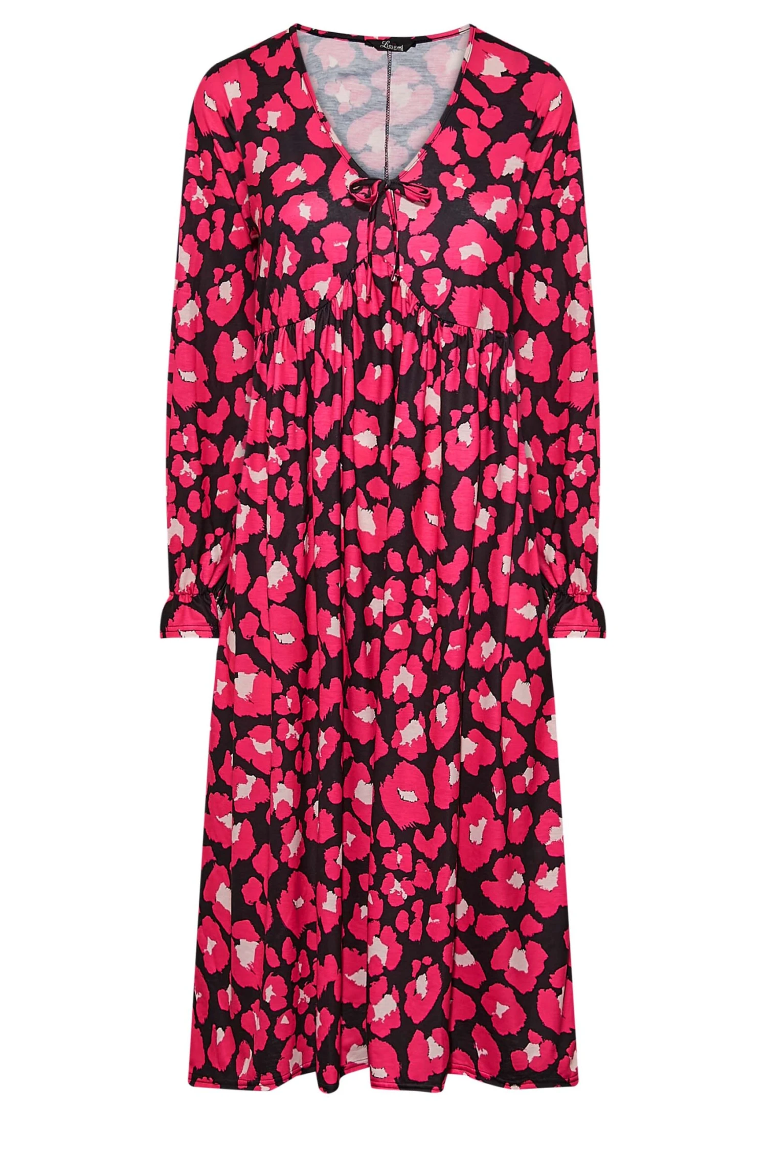 LIMITED COLLECTION - Robe Rose & Noire Floral Manches Longues 8 LIMITED COLLECTION - Robe Rose & Noire Floral Manches Longues â Image 6