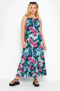 YOURS - Robe De Plage Tropicale Rose & Verte -GrandeTendance Boutique e9d7ab75 b547 4e 150349 B