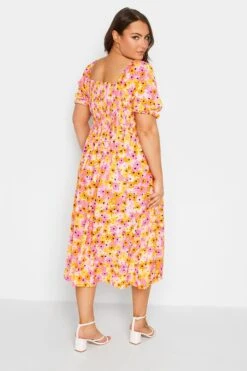 YOURS - Robe Midi Orange & Rose Floral Manches Courtes Bouffantes 11 YOURS - Robe Midi Orange & Rose Floral Manches Courtes Bouffantes -GrandeTendance Boutique e9ef44b6 2463 4b 137321 C