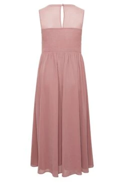 YOURS LONDON - Robe Rose Maxi En Mousseline Demoiselle D'Honneur -GrandeTendance Boutique ea4be3e0 4503 4b 161890 Y